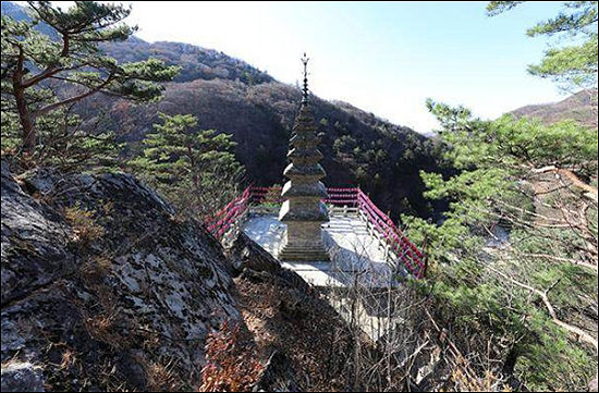 정선 정암사 수마노탑(뒷면)