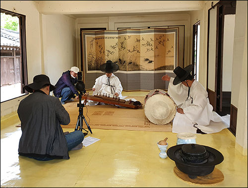 국립국악원 VR콘텐츠, 아쟁산조 찰영모습