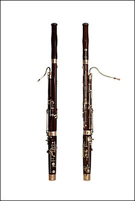 목관악기 가운데 가장 낮은 음역대 소리를 내는 바순(bassoon)