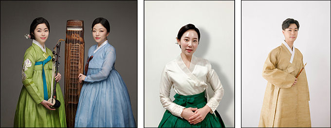 김은영(해금)ㆍ신지희(거문고) - 왼쪽, 김주희(가야금) - 가운데, 차승현(피리)