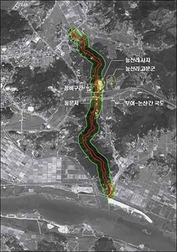 부여 나성 세계유산 지정 범위와 정비구간