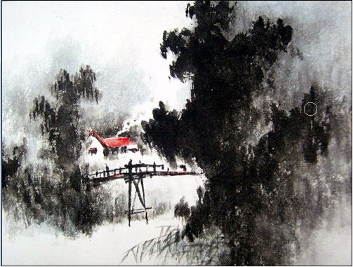 "우중(雨中)"" 그림 운곡 강장원 한국화가