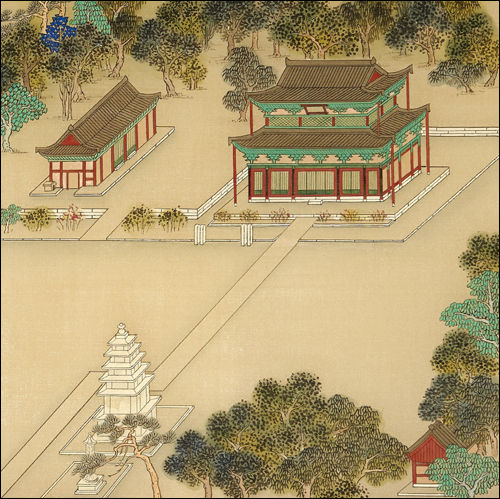 김은정, 만수산 무량사(萬壽山 無量寺), 30×30cm, 견본채색, 2020