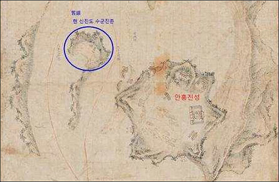 조선 정조 때(18세기) 수군진촌, 국립중앙박물관 소장