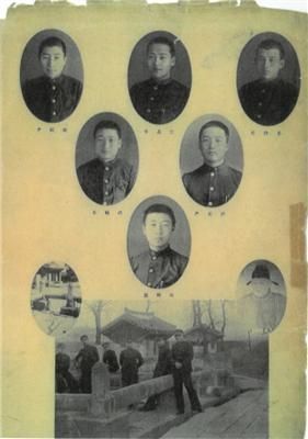 송도고보 앨범 6인 중 포상신청자 4인<br>
왼쪽 위에서부터 윤재환 이창재 박건선 이보기