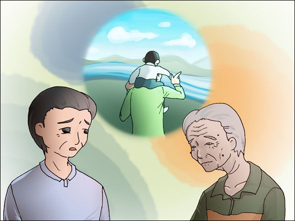 무등 태워주던 아버지, 빈껍데기가 되어버린 매미 같았네(그림 유주연 작가)
