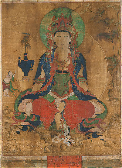 의겸(義謙) 등, <수월관음도>, 조선 1730년, 비단에 색, 105.7×143.5cm, 보물 제1204호