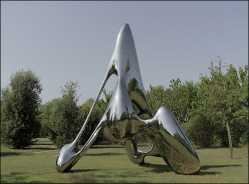 김승환, Organism Cloud 2020-1, 310x300x400(h)㎝, Stainless Steel, Photo© Braida Copetti, Harmonie