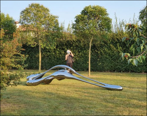 김승환, Organism Cloud 2020-1, 310x300x400(h)㎝, Stainless Steel, Photo© Braida Copetti, Harmonie
