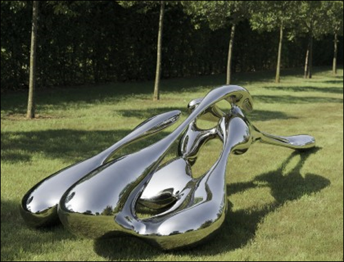 김승환, Organism Cloud 2020-4, 480x146x100(h)㎝. Stainless Steel, Photo© Braida Copetti, Harmonie
