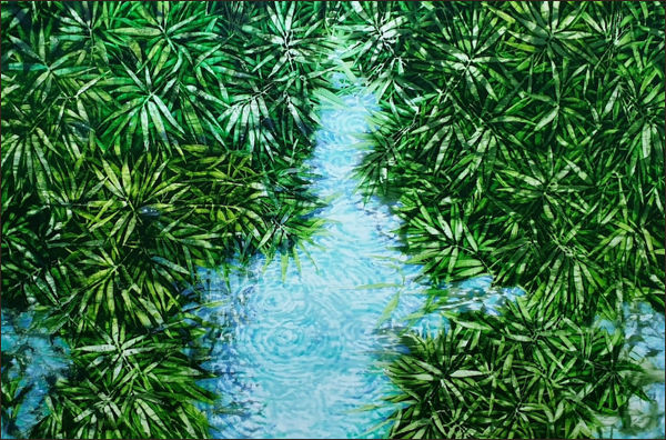 김건일, 마음, 정원, 2019, oil on canvas, 65x91cm