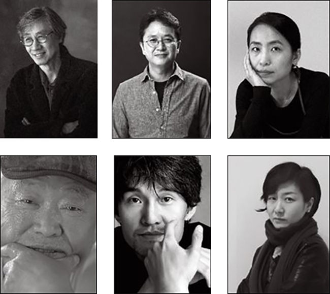 구본창 작가, 김광섭 작가, 김수강 작가, 조성연 작가, 이재용 작가, 오상조 작가 (왼쪽부터 시계방향)