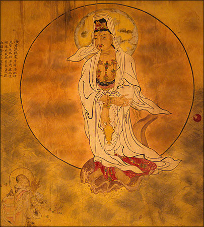 무위사 극락전 백의관음도(모사도), 모사도 소재지 국립중앙박물관