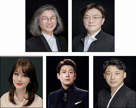 예술감독ㆍ해설 | 김성진, 지휘 | 이승훤, 정오의 협연┃김인수, 정오의 스타┃민영기, 정오의 앙상블┃‘흔적’ 위촉작곡 성화정 (왼쪽부터 시계방향)