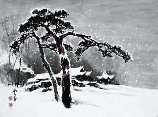 서설춘신(瑞雪春信), 운곡 강장원 작가