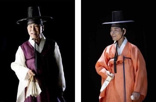 <국가무형문화재 제5호 판소리(적벽가) 보유자 인정 예고 - 김일구(왼쪽), 윤진철