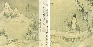 정선(鄭敾, 1676∼1759), 〈설평기려〉, 견본채색, 23×29.2㎝, 간송미술문화재단 소장