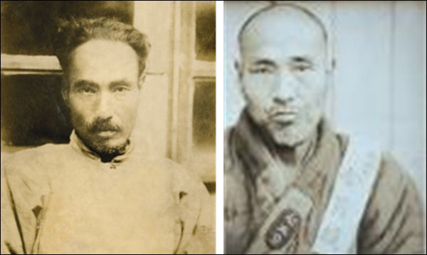 만주 망명 뒤 일송 김동삼 사진(왼쪽) / 서대문형무소 수형자카드, 경상북도독립운동기념관 제공