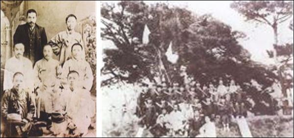 협동학교 단체사진(왼쪽 교직원 / 오른쪽 제1회 졸업식), 경상북도독립운동기념관 제공