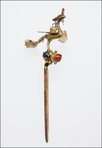 도금봉황꽂이, 길이 18.7cm, 국립고궁박물관