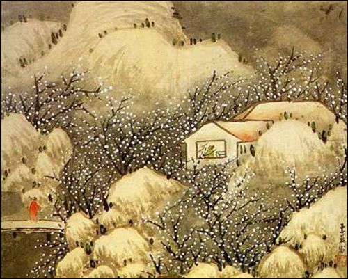 전기(田琦)의 <매화서옥도(梅花書屋圖)>, 106.1㎝×45.6㎝, 간송미술관