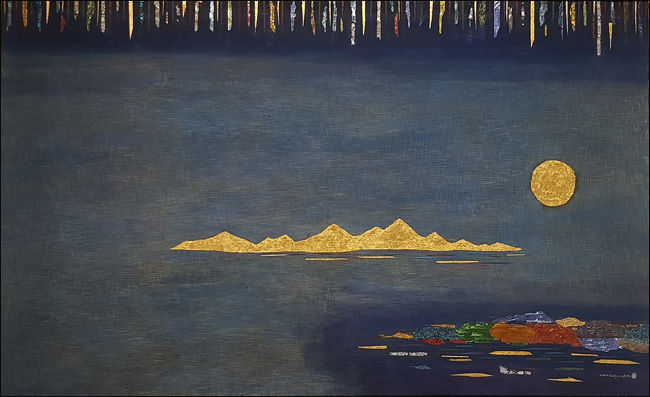 나성숙 작, 황금보름달, 2010
