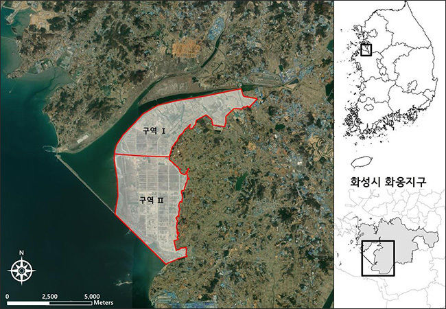화성습지 겨울철 조류조사 지역