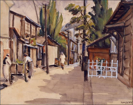 <strong>뒷골목_1932, </strong>Watercolor on paper_48.7×60.5㎝, 서동진, 국립현대미술관 소장