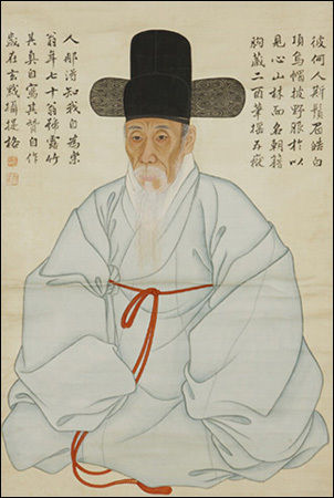 강세황 <자화상>, 1782년, 비단에 색, 보물 제590-1호