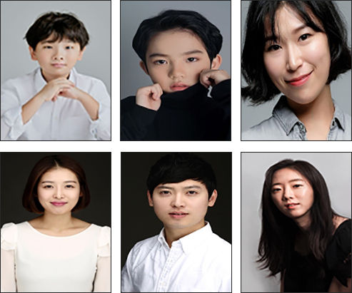 교진 역(이중)┃이윤서, 교진 역(이중)┃최준희, 엔통이 역┃윤지선, 까르르 역┃심소라, 까칠이 역┃서어진, 선생님 역┃이원경(왼쪽부터 세게방향)