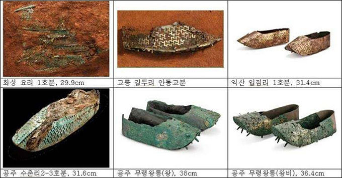 백제 금동신발 출토 사례