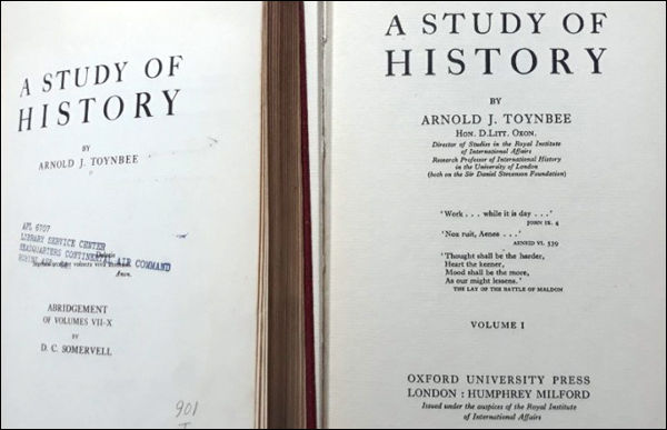 토인비의 위대한 저작 《역사의 연구(A Study of History)》