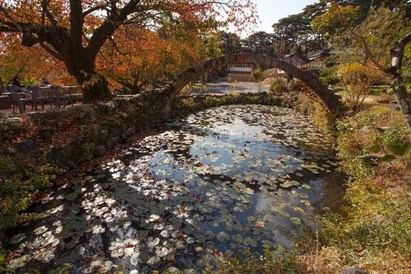 이은숙 작 통도사 극락암 극락영지 홍예교