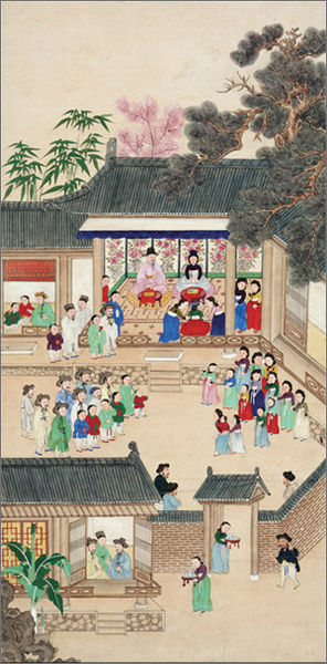 <평생도> 가운데 ‘혼인식’ 그림 (국립중앙박물관)