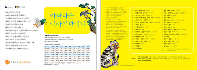 그림엽서 홍보 전단 - 앞면(왼쪽), 그림엽서 홍보 전단 - 뒷면