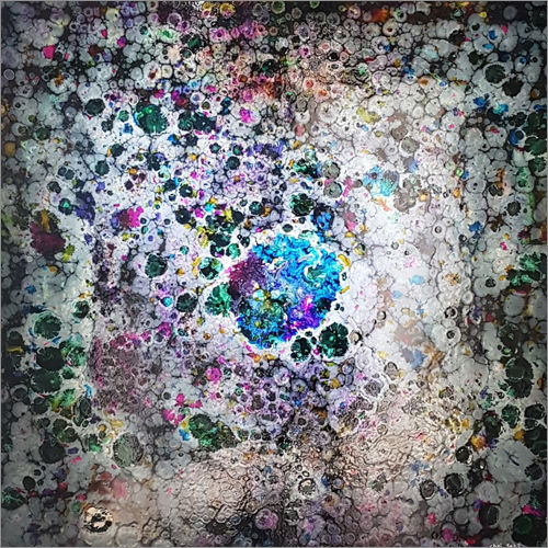 <별그림자 1>, 112×112cm, 알루미늄에 혼합재료, 2020