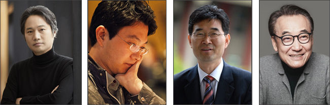 이용탁 예술감독(지휘), 서순정 작곡, 유영대 대본, 김홍승 연출9왼쪽부터)