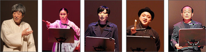 출연 소리꾼들 임진택, 남궁성례, 강응민, 최민종, 배재정(왼쪽부터)