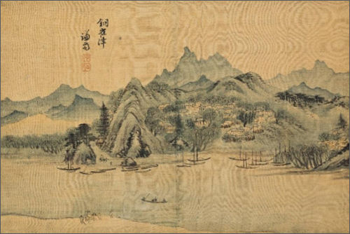 겸재 정선, , ink and color on silk, 32.3×21.8cm, 추정가 1억 5천만~3억 원