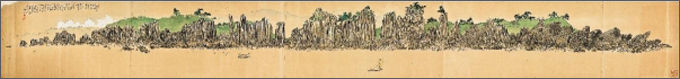 해강 김규진, , ink and color on paper, 335.3×37cm, 1920, 추정가 3억 2천만~5억 원