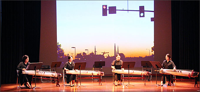 Christopher의 ‘앰버의 도시(A City in Amber)’ 공연 / 연주자 이선희, 장은경, 김희영, 이아람(왼쪽부터)