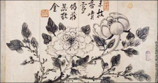<허련의 모란 그림을 모은 화첩, 소치묵묘첩小癡墨妙帖》 (국립중앙박물관 소장)
