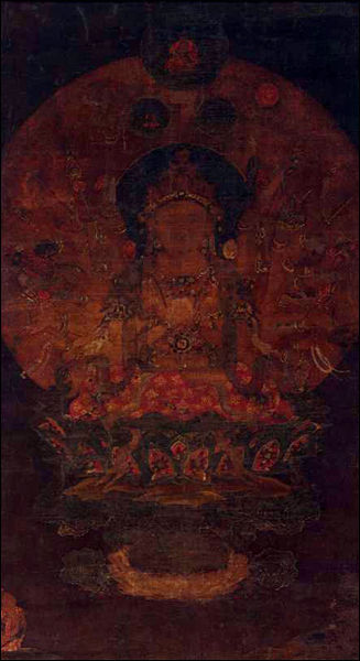 고려 천수관음보살도, 보물 제2015호, 크기: 93.8×51.2 cm