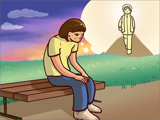 내가 쓸쓸할 때 혼자 걷는 동무를 생각한다.(그림 유주연 작가)