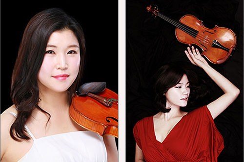 바이올리스트 Anne Seo(왼쪽)와 유진
