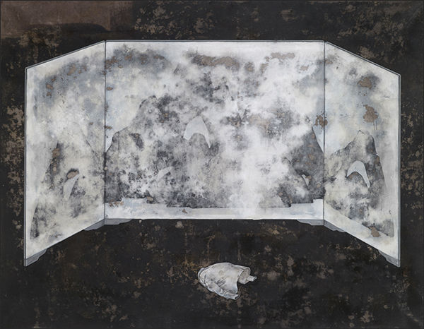 서은애 <병풍>, 종이에 채색, 118×92cm, 2021