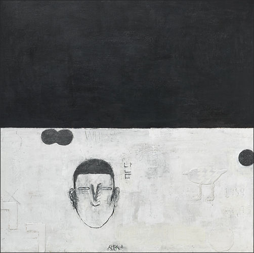 이인 <서시(序詩)>, 캔버스에 혼합재료, 120×120cm, 2021
