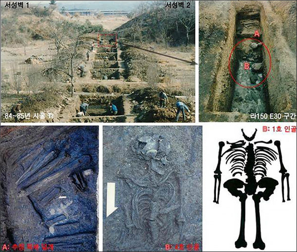 1985년 시굴조사의 양호한 인골 출토 사례