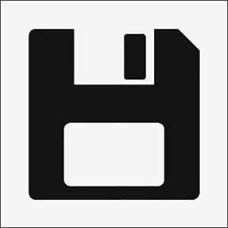 저장 아이콘은 3.5인치 플로피 디스크를 형상화한 것
