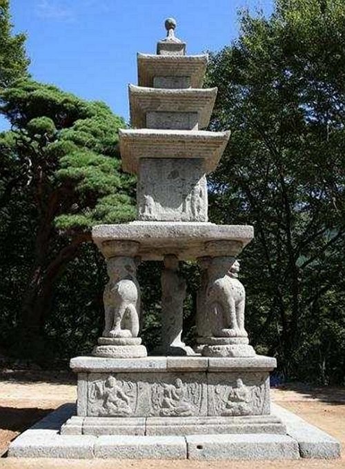 수리 후 석탑 